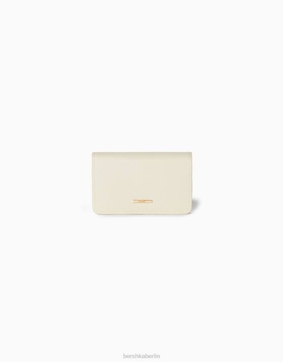 Creme Bershka Frauen schlichtes Portemonnaie H00J2398