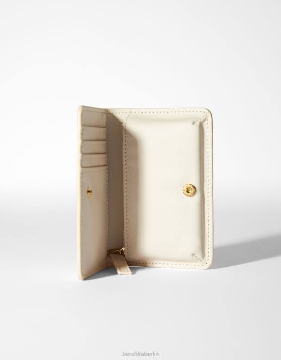 Creme Bershka Frauen schlichtes Portemonnaie H00J2398