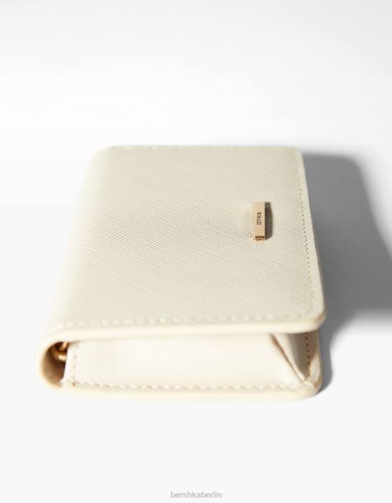 Creme Bershka Frauen schlichtes Portemonnaie H00J2398
