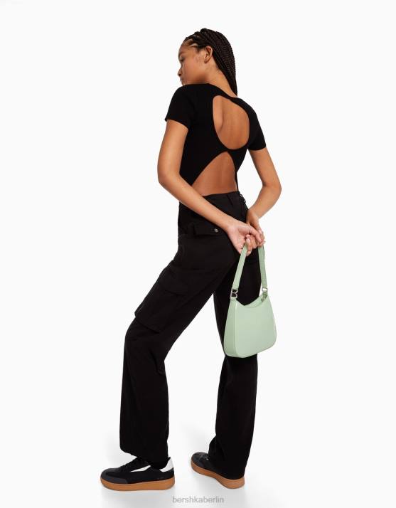 Grün Bershka Frauen Handtasche mit Henkel H00J2421