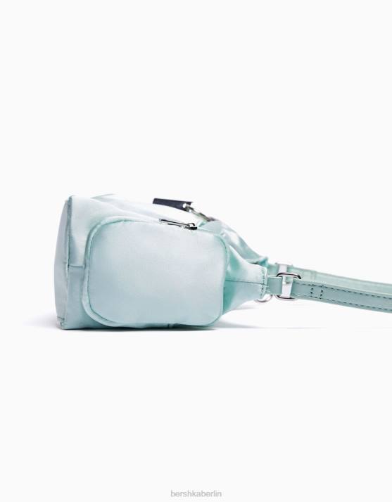 Grün Bershka Frauen Stofftasche mit Riemen und mehreren Taschen H00J2353
