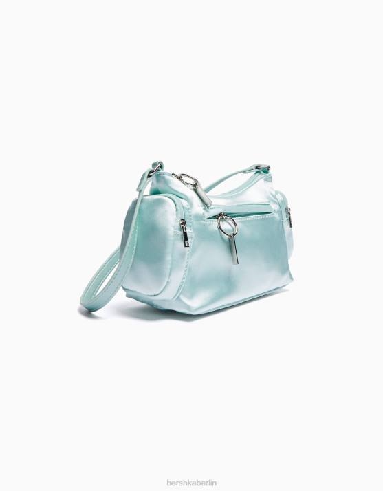 Grün Bershka Frauen Stofftasche mit Riemen und mehreren Taschen H00J2353