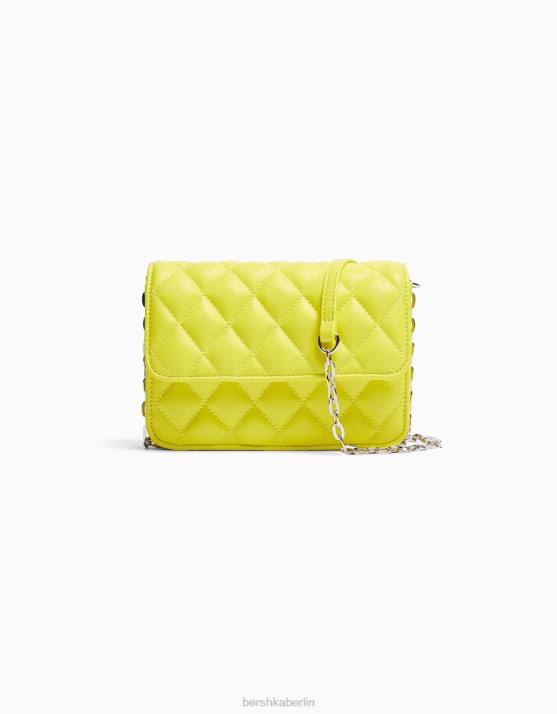 Kalk Bershka Frauen gesteppte Handtasche mit Kettengriff H00J2383