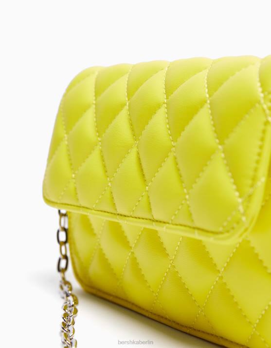 Kalk Bershka Frauen gesteppte Handtasche mit Kettengriff H00J2383