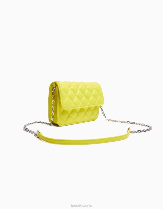 Kalk Bershka Frauen gesteppte Handtasche mit Kettengriff H00J2383