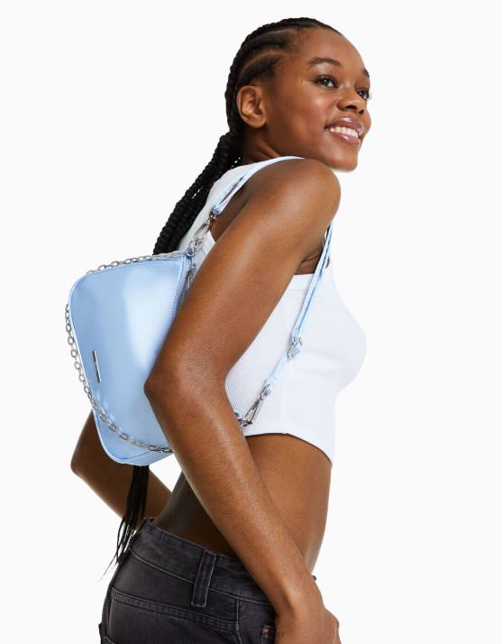 Nicht waschen Bershka Frauen Satintasche mit Henkel H00J2357