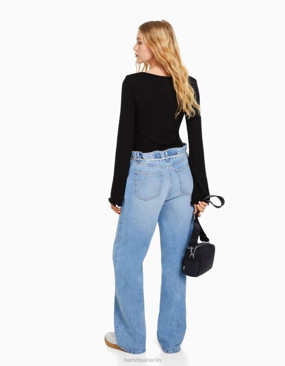 Nicht waschen Bershka Frauen einfarbige Umhängetasche H00J2342