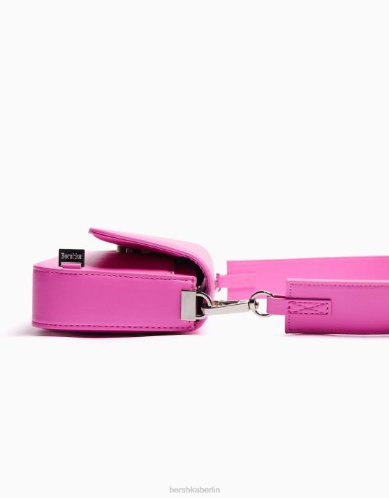 Rosa Bershka Frauen Strukturierte Umhängetasche H00J1840