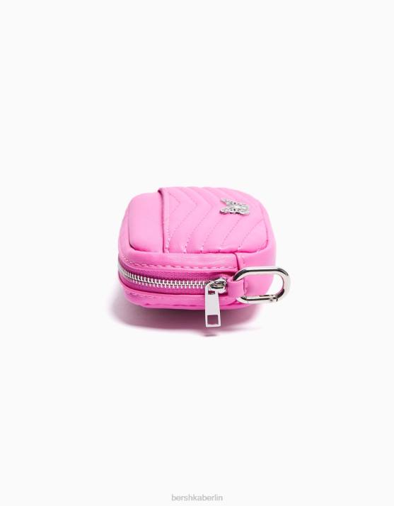 Rosa Bershka Frauen gesteppte Handtasche mit Details H00J2358