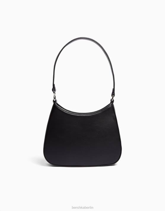 Schwarz Bershka Frauen Handtasche mit Henkel H00J2422