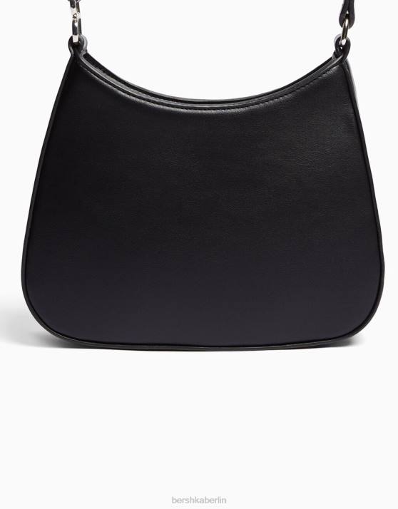 Schwarz Bershka Frauen Handtasche mit Henkel H00J2422