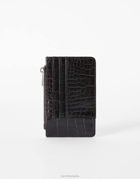 Schwarz Bershka Frauen strukturierter Kartenhalter H00J2389