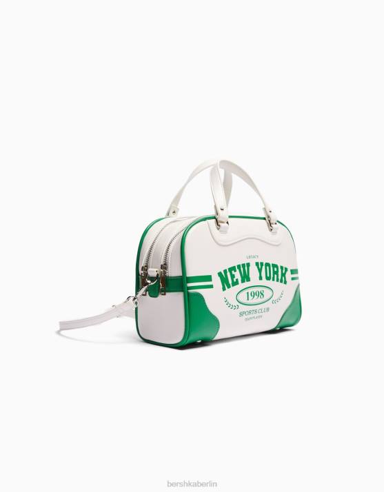 Weiss Bershka Frauen Retro-Bowlingtasche H00J2360