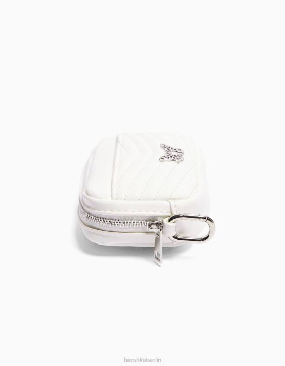 Weiss Bershka Frauen gesteppte Handtasche mit Details H00J2359