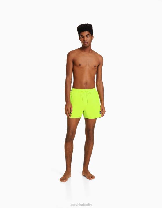 Gelb Bershka Männer Grundlegende neonfarbene Boardshorts H00J3392