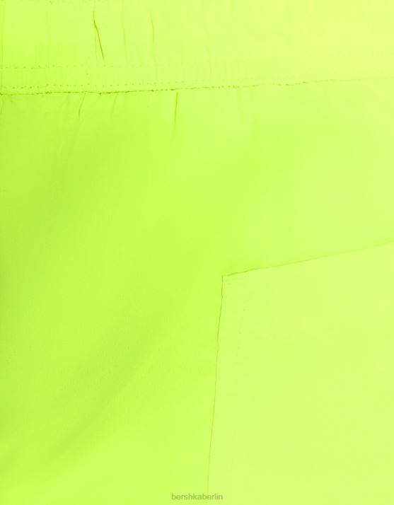 Gelb Bershka Männer Grundlegende neonfarbene Boardshorts H00J3392