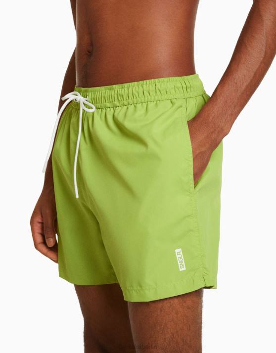 Grün Bershka Männer einfache Boardshorts H00J3383