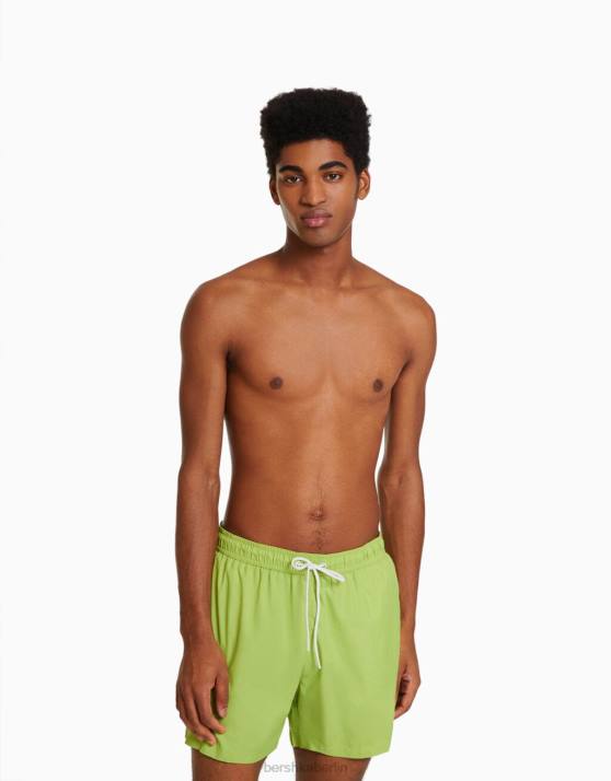 Grün Bershka Männer einfache Boardshorts H00J3383