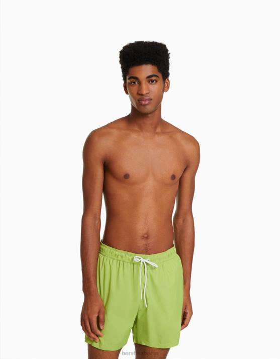 Grün Bershka Männer einfache Boardshorts H00J3401
