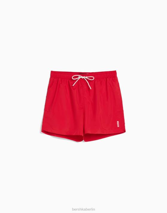 Rot Bershka Männer einfache Boardshorts H00J3385
