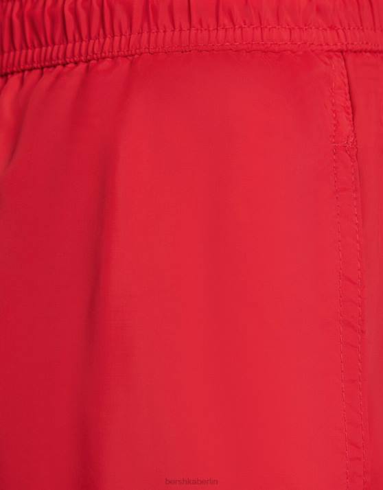 Rot Bershka Männer einfache Boardshorts H00J3385