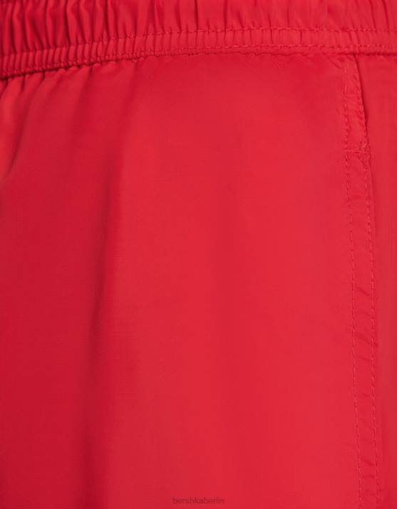 Rot Bershka Männer einfache Boardshorts H00J3399