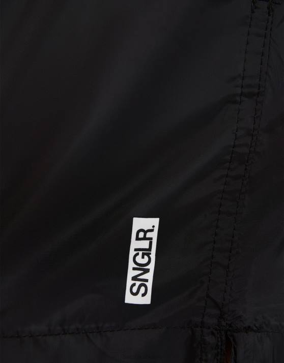 Schwarz Bershka Männer einfache Boardshorts H00J3382