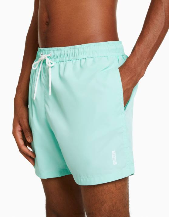 Türkis Bershka Männer einfache Boardshorts H00J3381