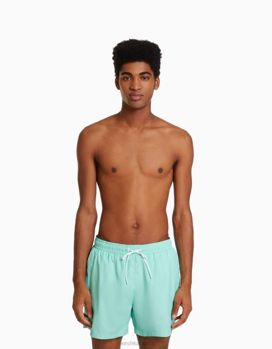 Türkis Bershka Männer einfache Boardshorts H00J3381