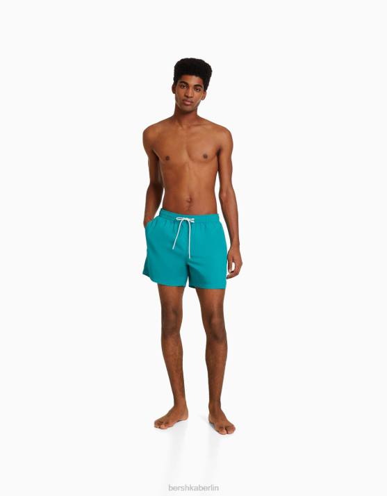 Türkis Bershka Männer einfache Boardshorts H00J3384