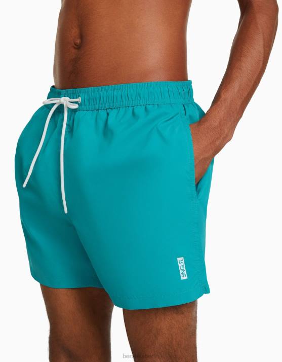 Türkis Bershka Männer einfache Boardshorts H00J3384