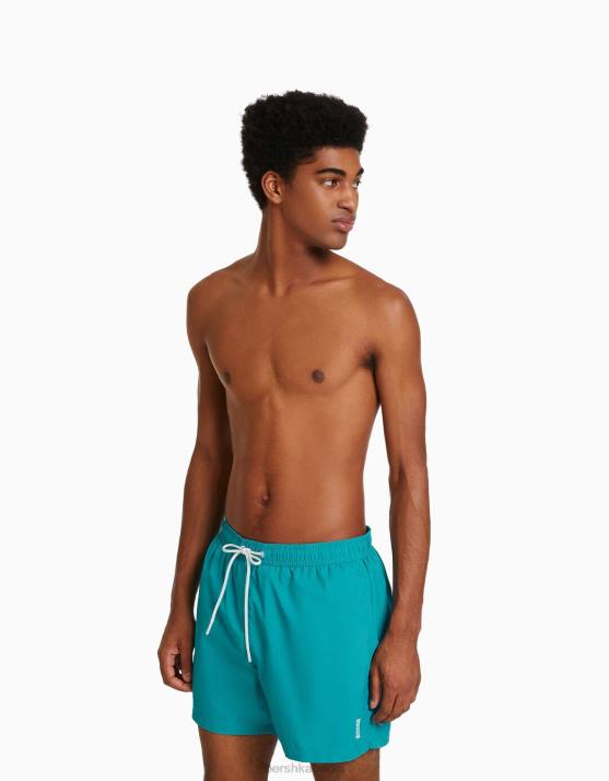 Türkis Bershka Männer einfache Boardshorts H00J3384