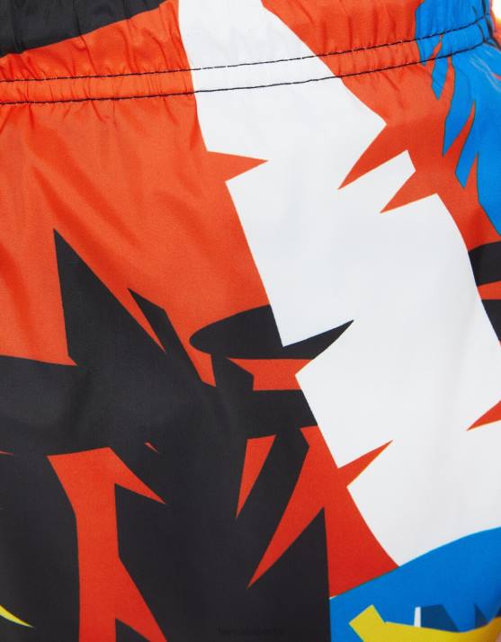 orange Bershka Männer Bedruckte Boardshorts H00J3397