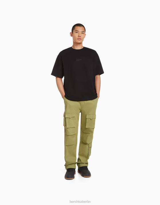 Grün Bershka Männer Multi-Cargo-Jogginghose H00J3219