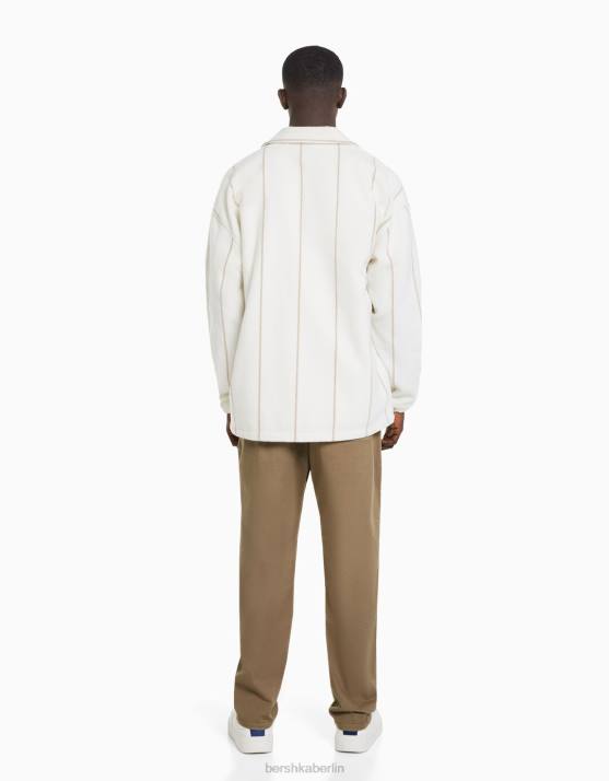 Kamel Bershka Männer locker sitzende Baumwollhose H00J3275