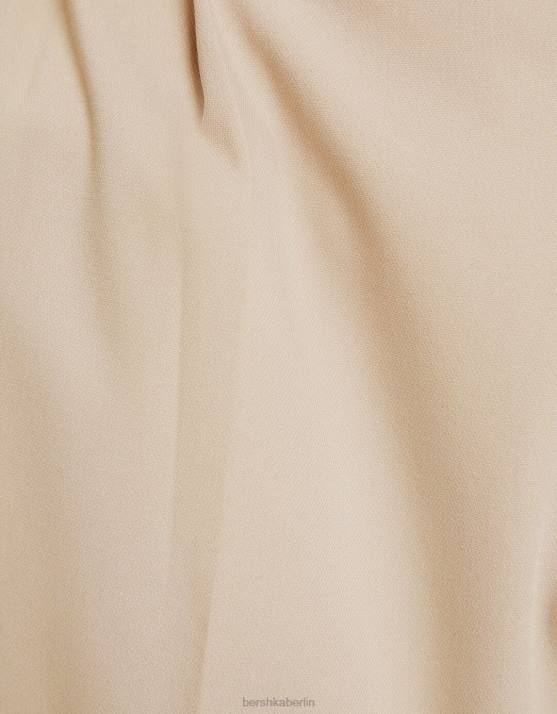 Sand Bershka Männer maßgeschneiderte, weite Hose im Jogger-Stil H00J3031