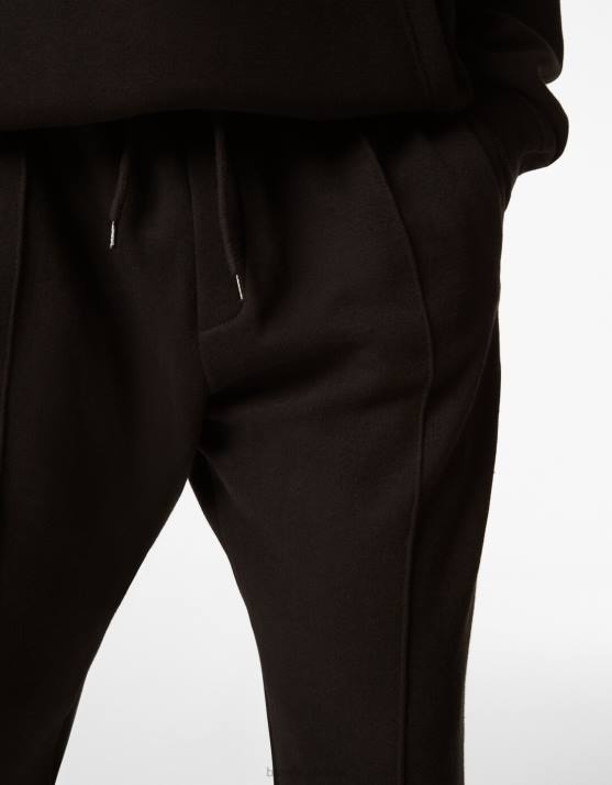 Schwarz Bershka Männer Plüsch-Jogginghose H00J3269