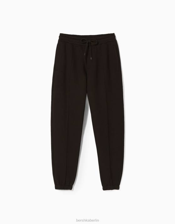 Schwarz Bershka Männer Plüsch-Jogginghose H00J3269