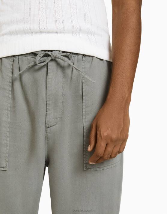 grau Bershka Männer Rustikale, locker sitzende Hose H00J3211