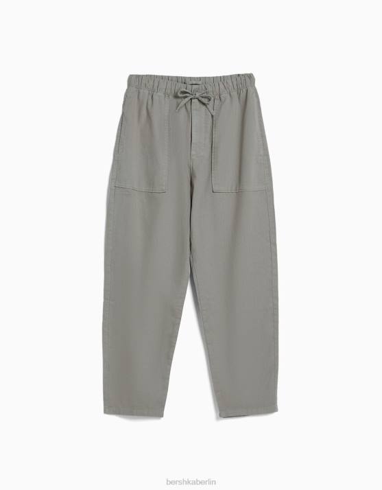 grau Bershka Männer Rustikale, locker sitzende Hose H00J3211