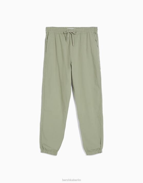 khaki Bershka Männer Jogginghose aus Baumwolle H00J3260
