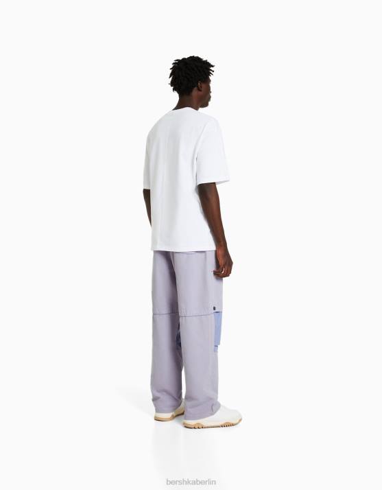 violett Bershka Männer Jogger mit Stoppern H00J3267