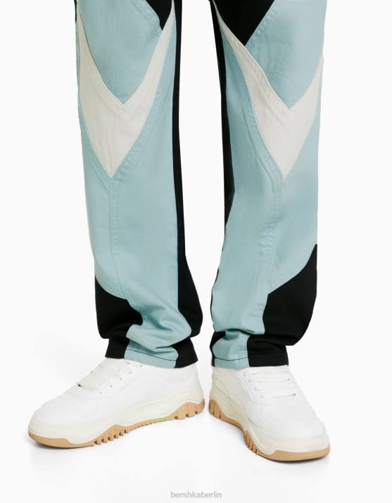 Blau Bershka Männer Baggy-Racing-Jeans H00J3186