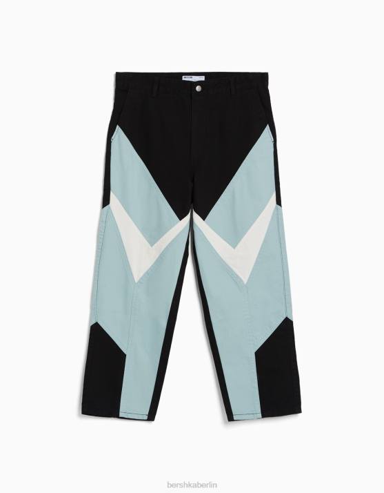 Blau Bershka Männer Baggy-Racing-Jeans H00J3186