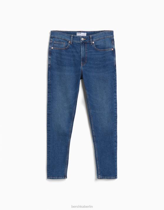 Blau Bershka Männer Karottenjeans H00J3182