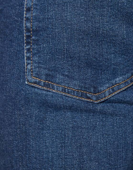 Blau Bershka Männer Superenge, zerrissene Jeans H00J3168