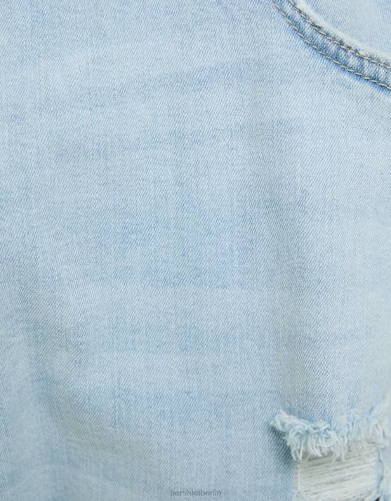 Blau Bershka Männer Zerrissene Jogger-Jeans H00J3137