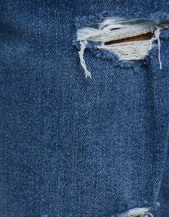 Blau Bershka Männer Zerrissene Jogger-Jeans H00J3139