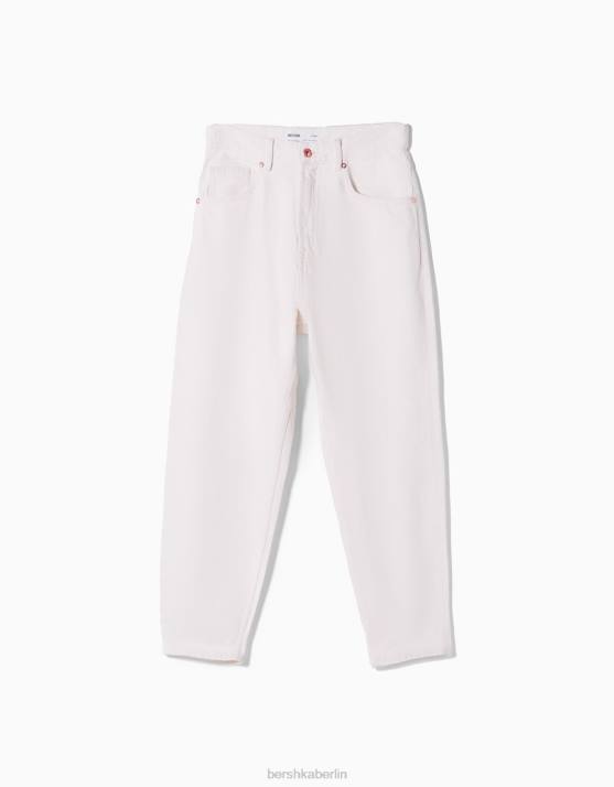 Creme Bershka Männer locker sitzende Jeans H00J3165