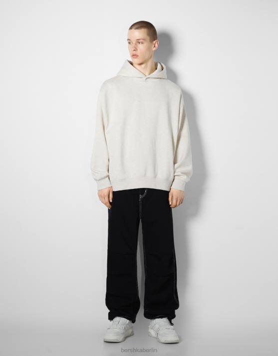 Schwarz Bershka Männer Fallschirmjeans H00J3117